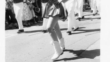 Marching Band, Shields Library in background, circa 1950-1959.jpg