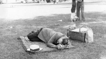 Napping on the quad, 1959.jpg