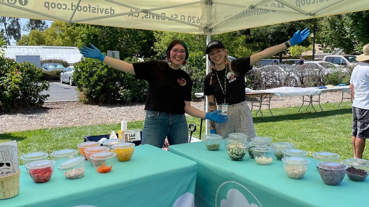 Rainbow Flavors with the Davis Food Co-op booth